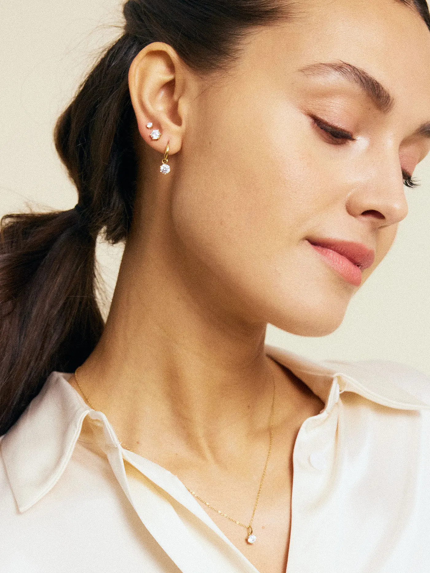 EDBLAD | Ohrringe CROWN HOOPS Gold | 